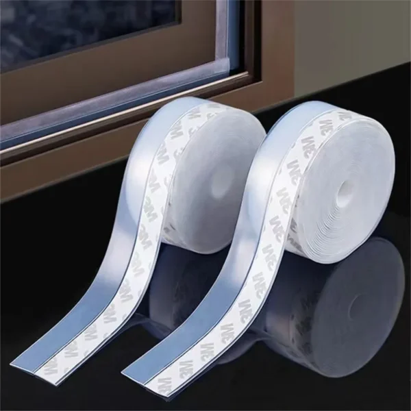 Two rolls of the clear door and window seal strip